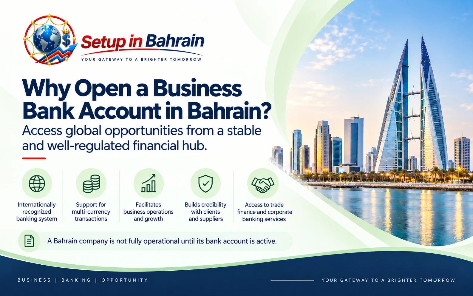 Why Open a Business Bank Account in Bahrain? Benefits of opening a business bank account in Bahrain