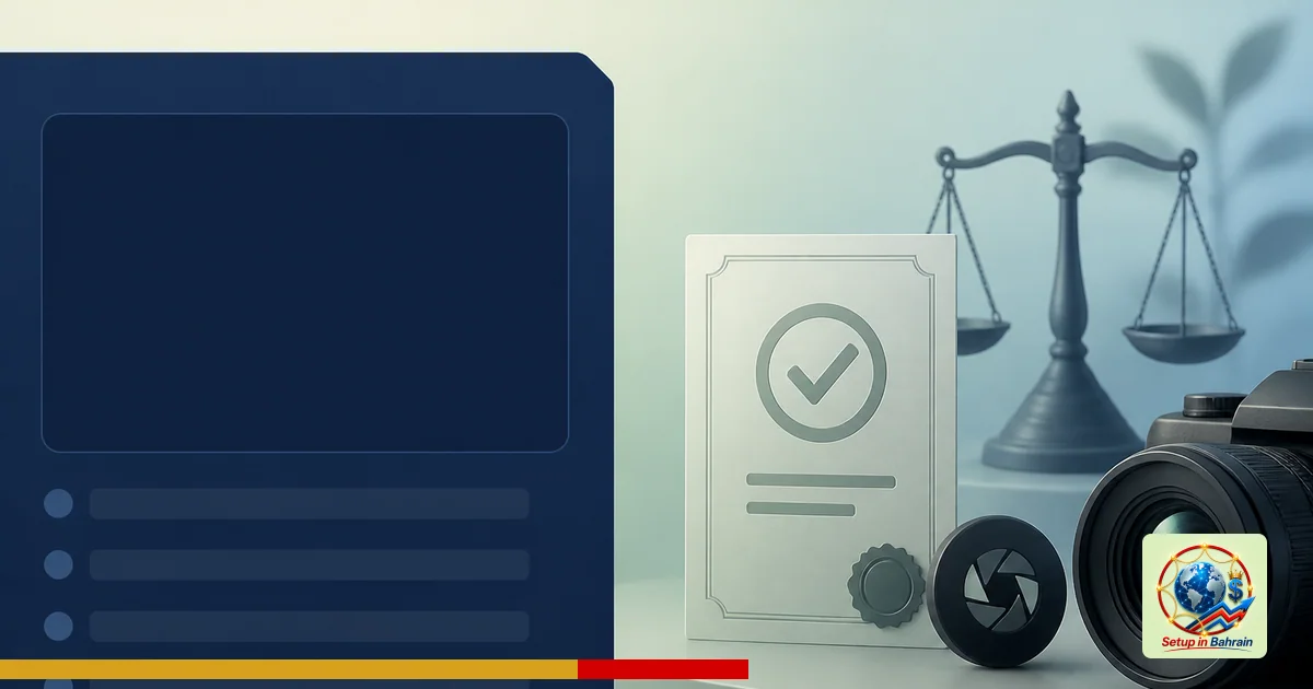 Editorial cover concept showing a left navy information panel on a pale green-to-blue background with a right-side abstract v