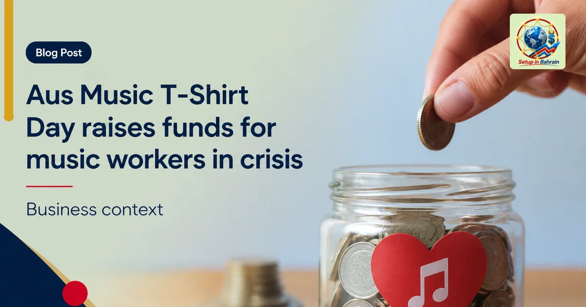 Editorial visual representing credible financial planning environment illustrating Aus Music T-Shirt Day raises funds for mus