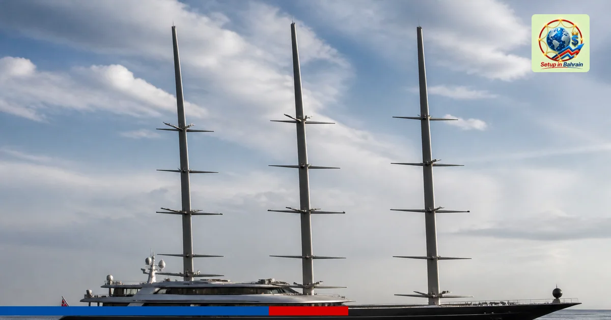 Editorial visual representing one concrete editorial subject illustrating Orient Express Corinthian: the world’s largest sail