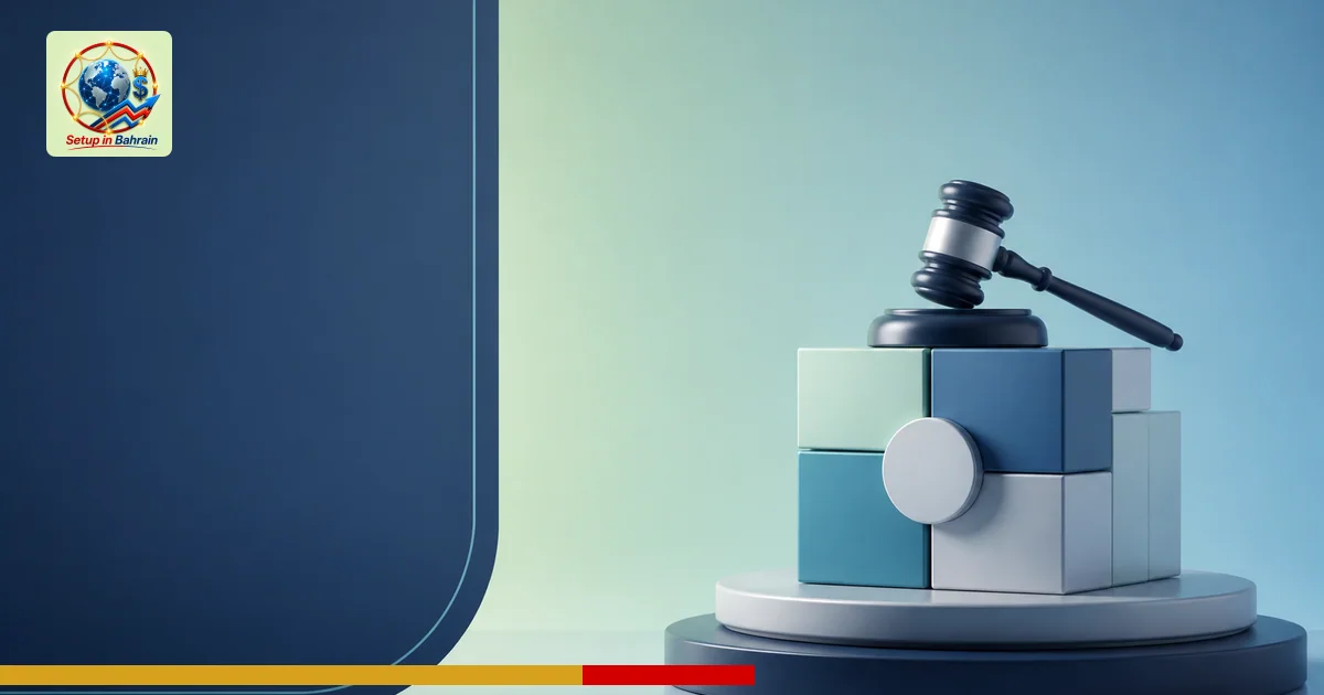 An unbranded editorial cover scene showing a stylized abstract platform icon and a court motif against a pale green-to-blue b