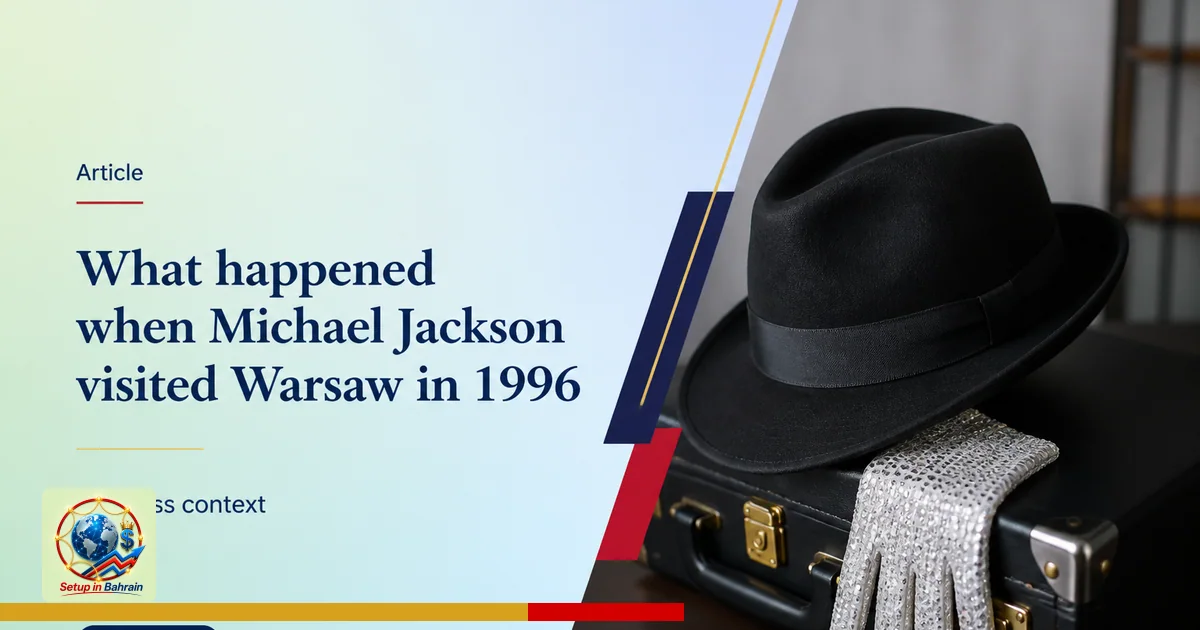 Editorial visual representing one concrete editorial subject illustrating What happened when Michael Jackson visited Warsaw i