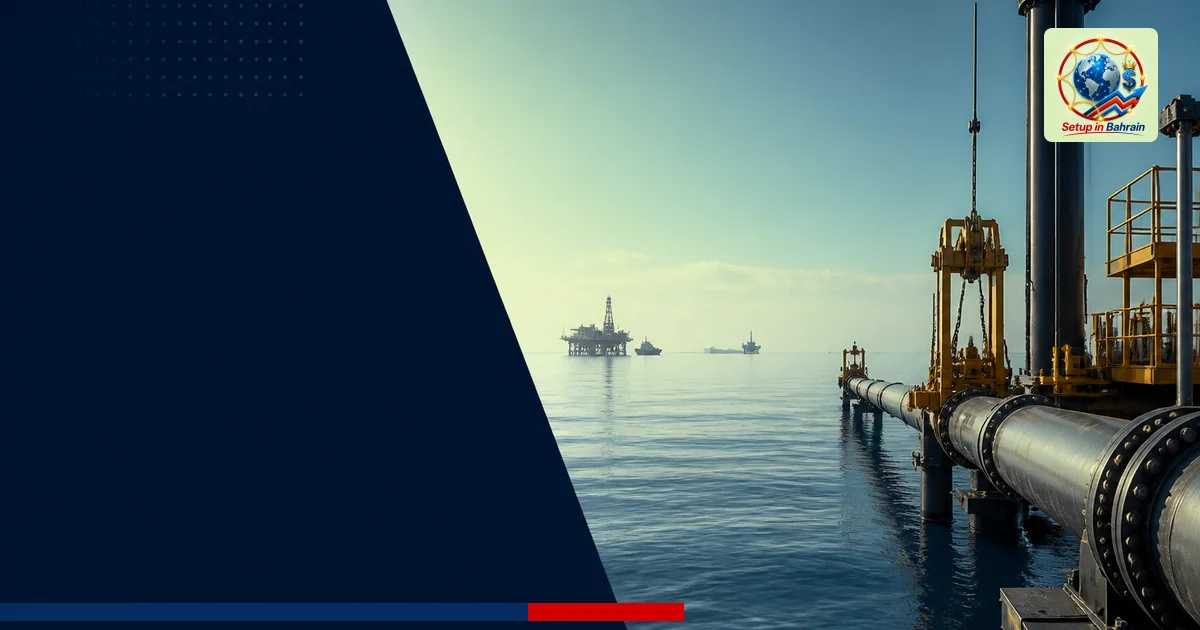 A premium editorial-style cover: calm coastal scene with abstract offshore infrastructure and maintenance indicators, a stron