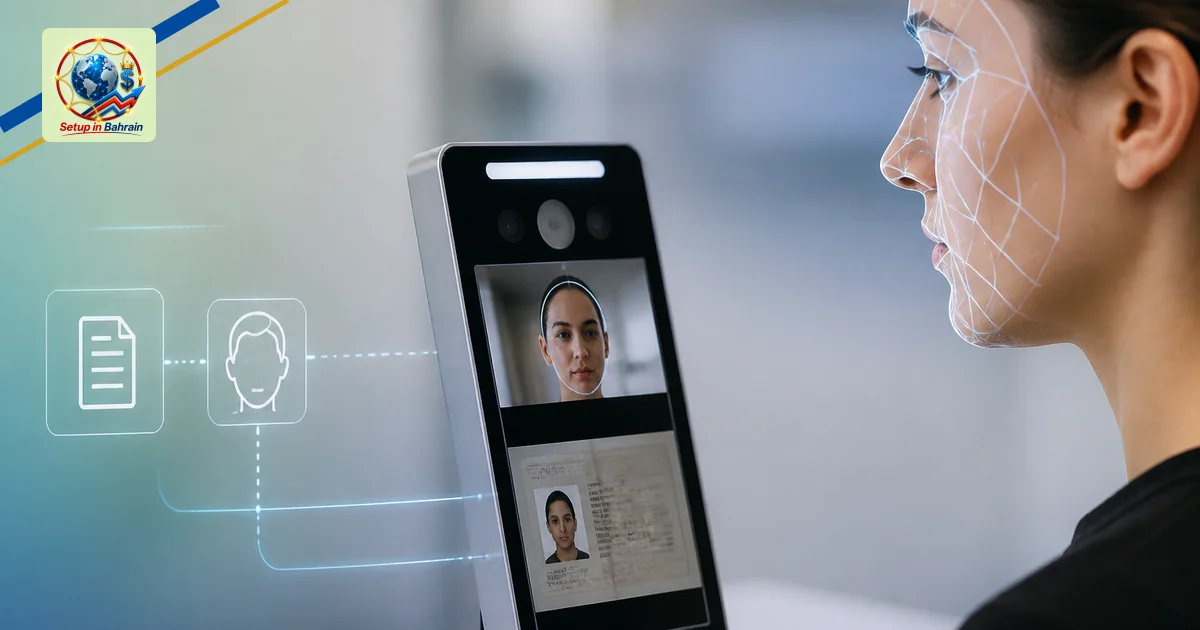 Editorial visual representing clear technical system or tool illustrating Facephi adds document and facial biometrics to Crif