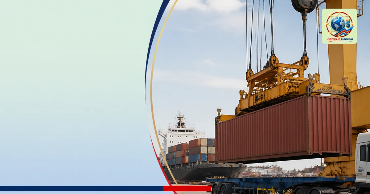 Editorial visual representing unbranded cargo shipping operations illustrating Cross-border arrangement reporting: service av