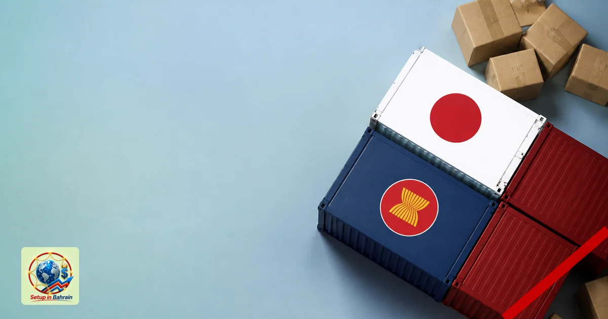 Editorial visual representing one concrete editorial subject illustrating Japan-ASEAN economic ties expand amid regional shif