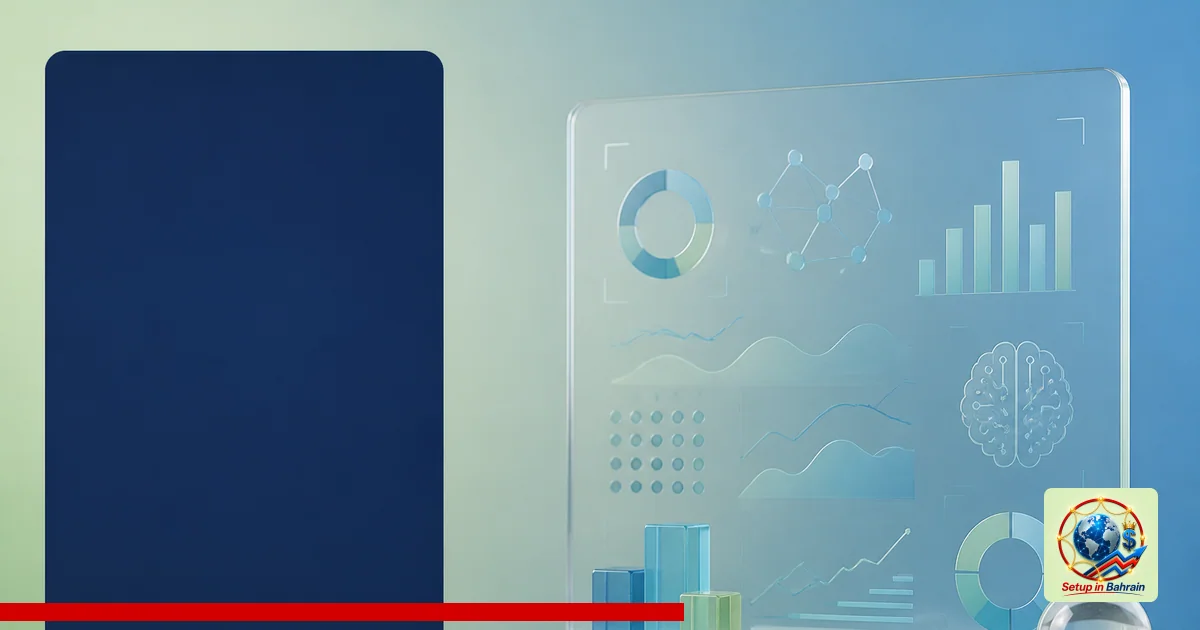 Editorial cover scene with a left navy-information panel and a right abstract data visualization illustrating data-driven spo
