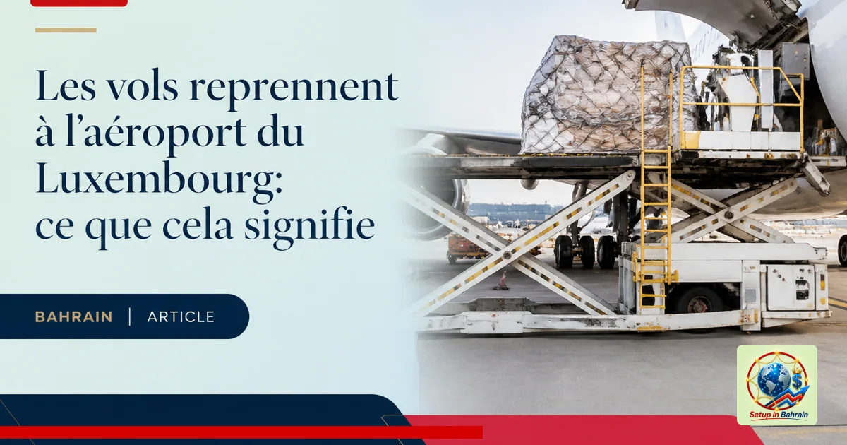 Editorial visual representing unbranded cargo shipping operations illustrating Les vols reprennent à l’aéroport du Luxembourg
