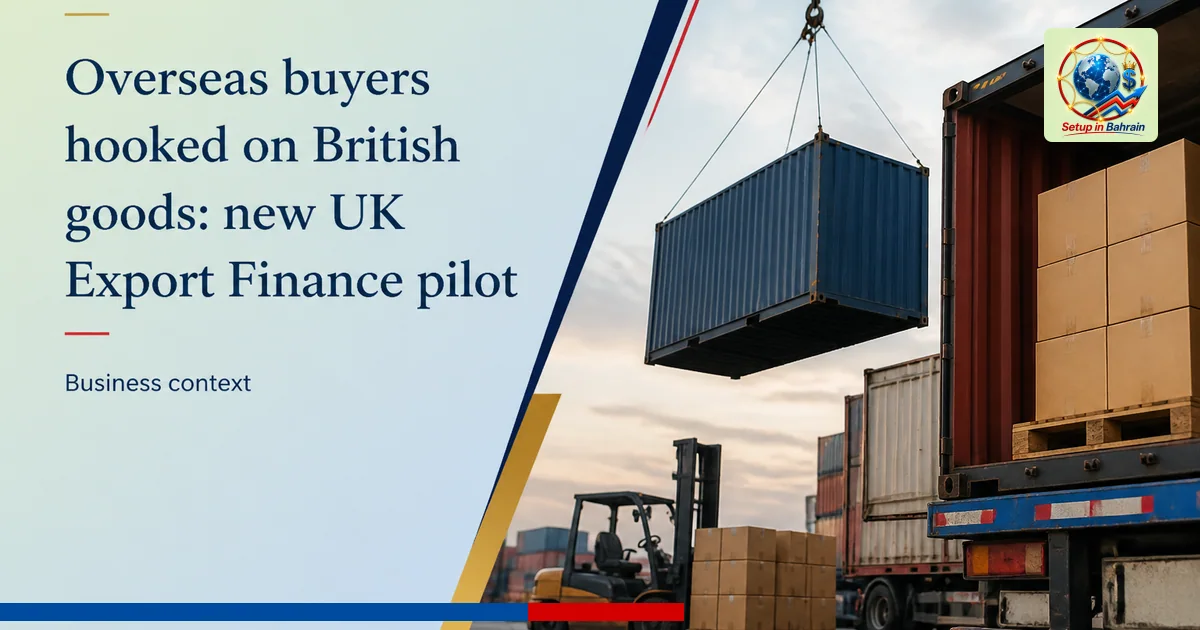 Editorial visual representing unbranded cargo shipping operations illustrating Overseas buyers hooked on British goods: new U