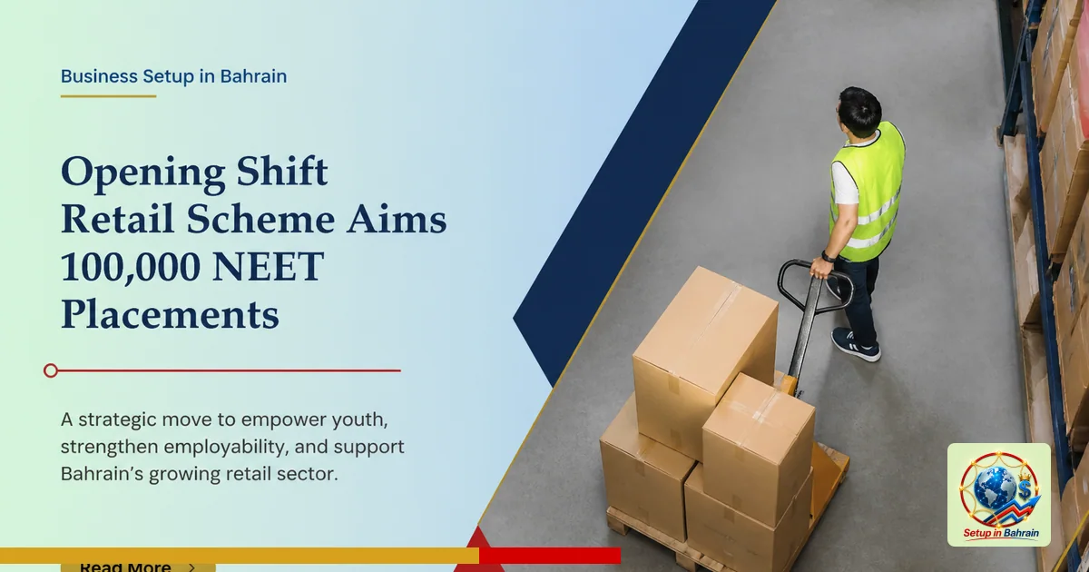 Editorial visual representing one concrete editorial subject illustrating Opening Shift Retail Scheme aims 100,000 NEET place