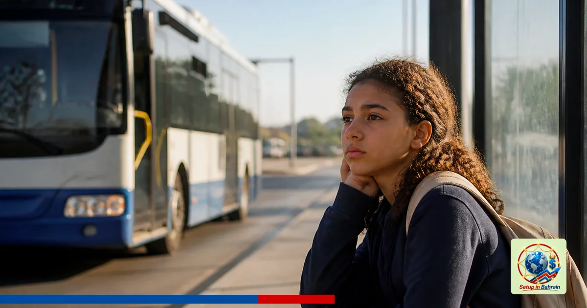 Editorial visual representing one concrete editorial subject illustrating Ajax students face hours-long bus commutes: parents