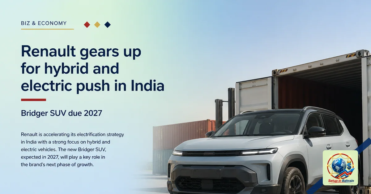 Editorial visual representing one concrete editorial subject illustrating Renault gears up for hybrid and electric push in In
