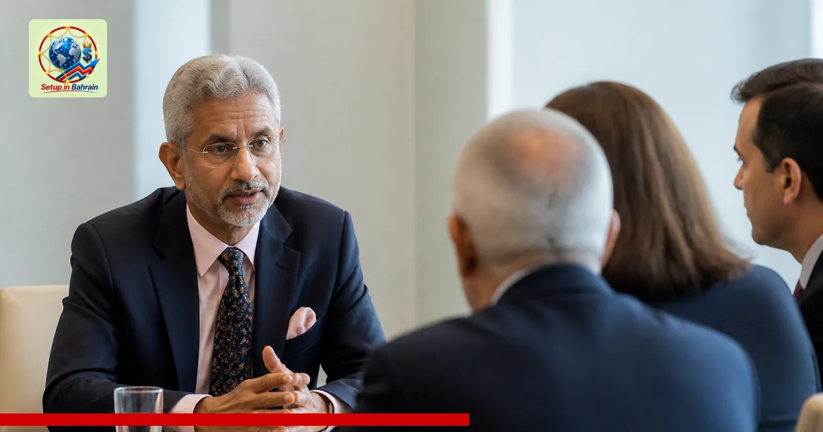 Editorial visual representing one concrete editorial subject illustrating S. Jaishankar at UNGA81: meetings with Armenia, Bar