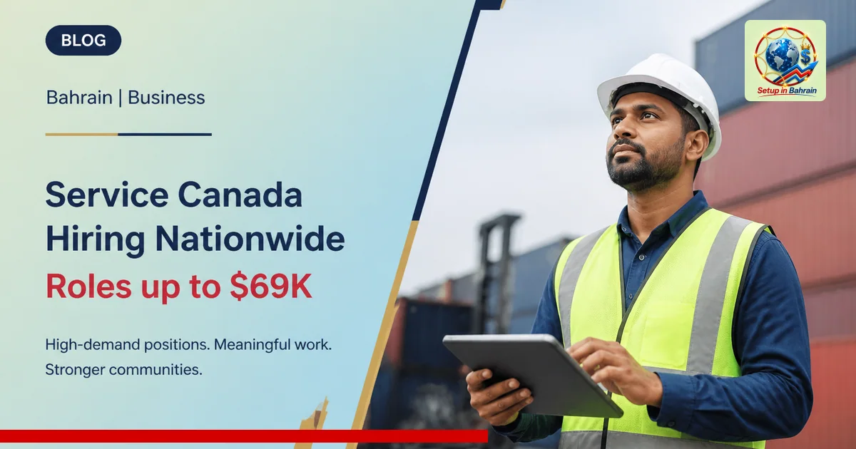 Editorial visual representing one concrete editorial subject illustrating Service Canada hiring nationwide with roles up to $