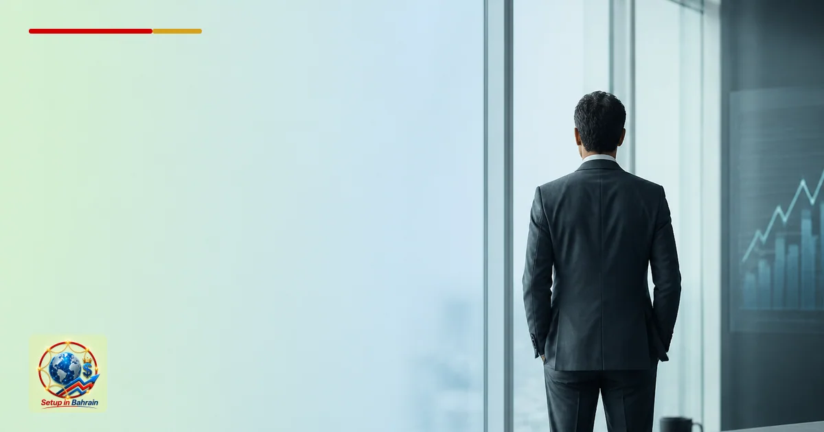 Empty-concept editorial scene showing a lone executive silhouette at a modern conference table with a blurred growth chart in