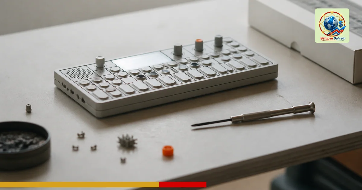 Editorial visual representing one concrete editorial subject illustrating Teenage Engineering plans to stop making synthesise