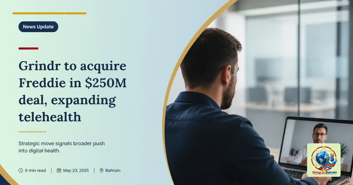 Editorial visual representing authentic industry activity illustrating Grindr to acquire Freddie in $250M deal, expanding tel