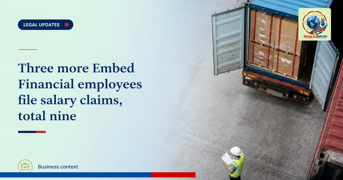 Editorial visual representing one concrete editorial subject illustrating Three more Embed Financial employees file salary cl