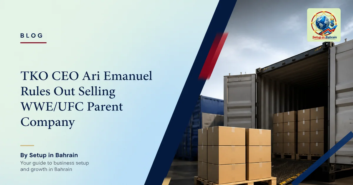 Editorial visual representing one concrete editorial subject illustrating TKO CEO Ari Emanuel rules out selling WWE/UFC paren