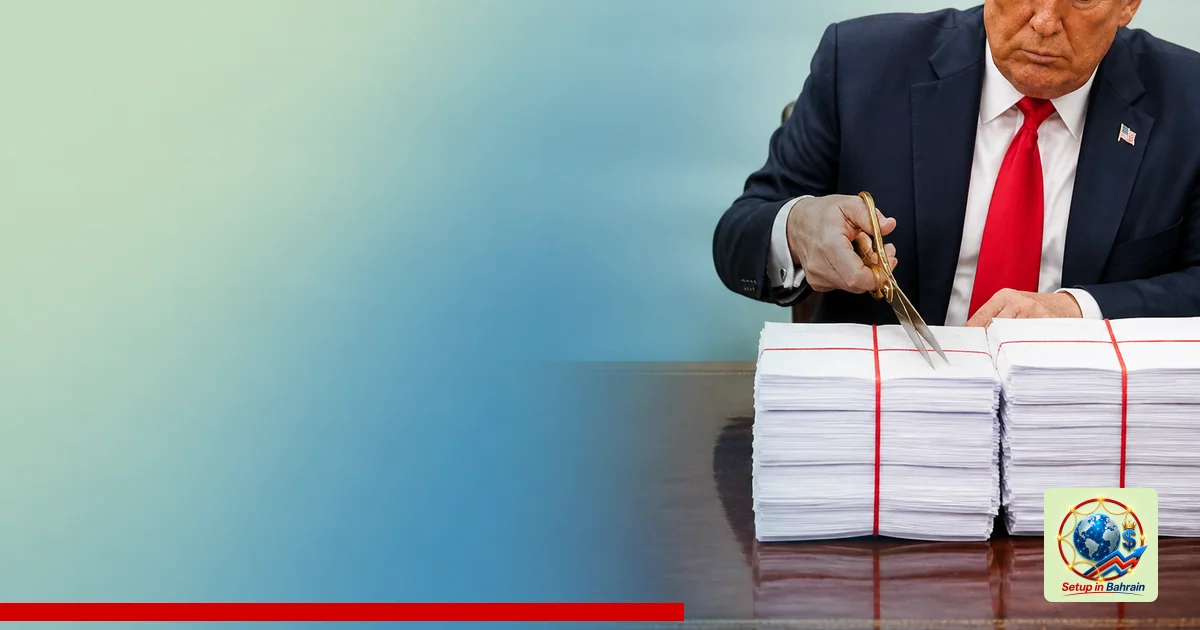 Editorial visual representing one concrete editorial subject illustrating Trump cuts nearly $1B in congress-approved spending