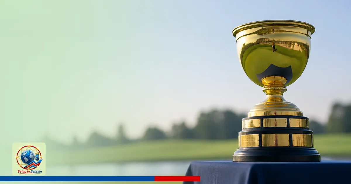 Editorial visual representing one concrete editorial subject illustrating United States wins Presidents Cup at Medinah