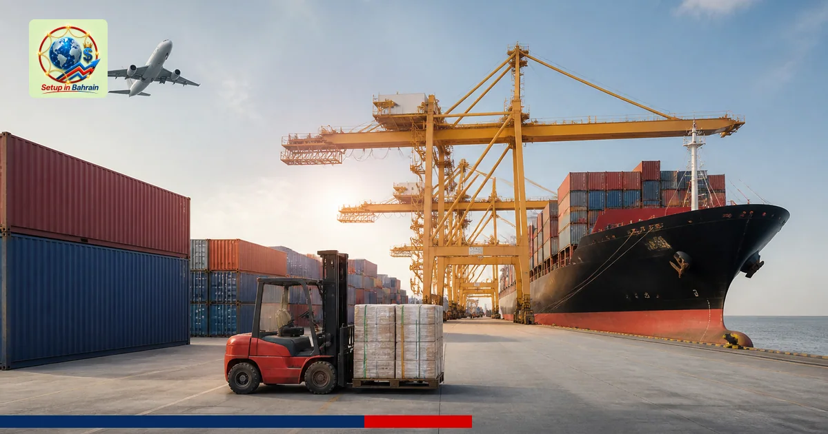 Editorial visual representing unbranded cargo shipping operations illustrating UK-India trade deal: 100+ British firms head t