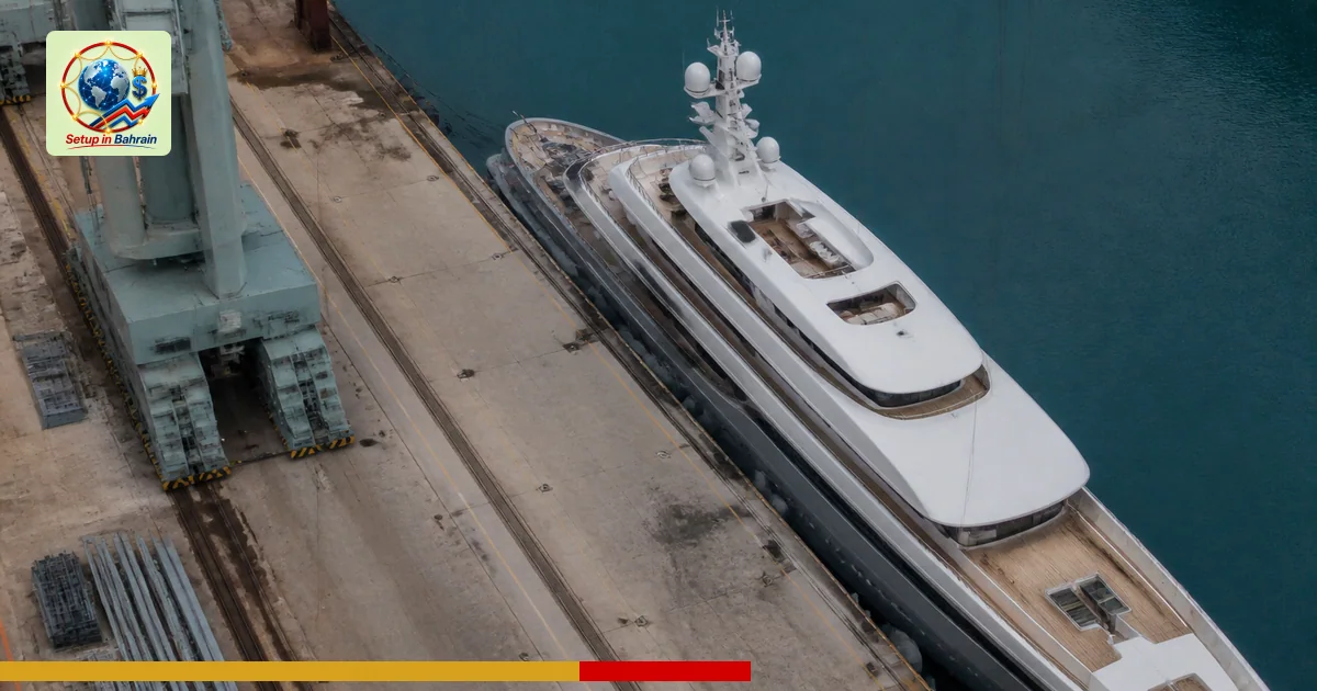 Editorial visual representing one concrete editorial subject illustrating World's biggest superyacht builder points to new we