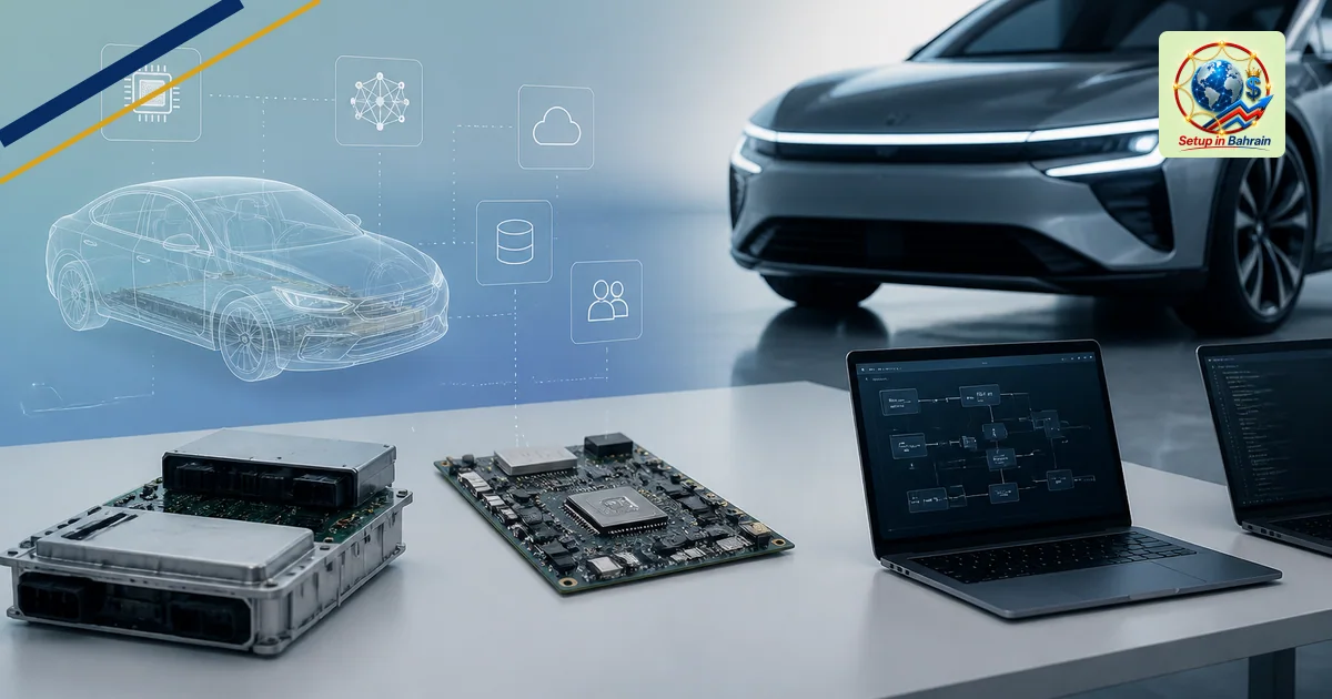 Editorial visual representing clear technical system or tool illustrating XPENG opens vehicle tech to global partners, includ