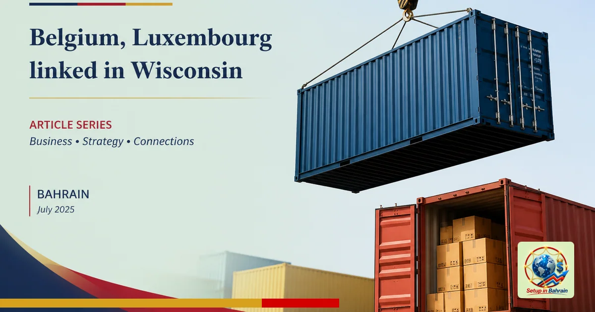 Editorial visual representing one concrete editorial subject illustrating You, Me & I-43: Belgium, Luxembourg linked in Wisco