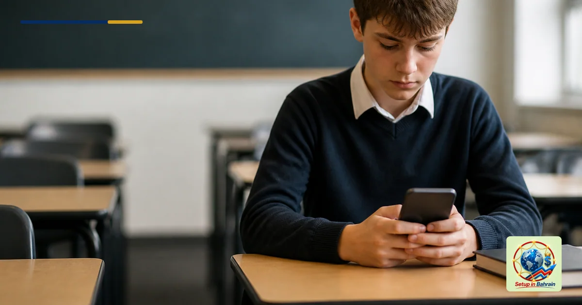 Editorial visual representing authentic industry activity illustrating Dutch cabinet proposes full-day school mobile ban from