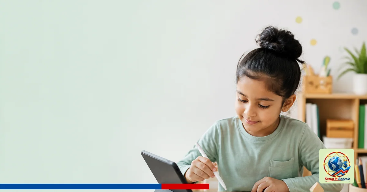 A single young learner engaging with a multisensory literacy activity in a bright learning corner that blends classroom and h