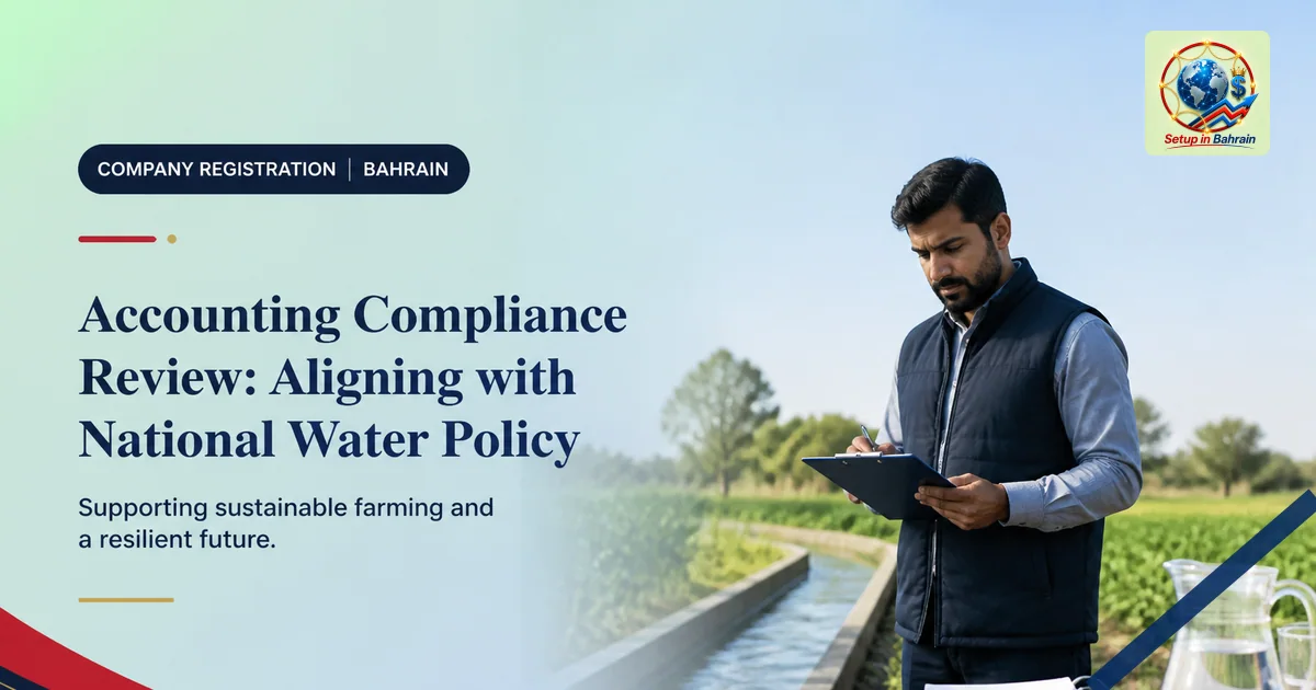 Editorial visual representing organized compliance review environment illustrating National water policy backed by farming gr