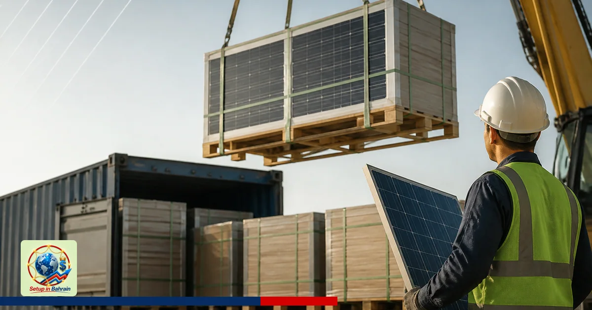 Editorial visual representing one concrete editorial subject illustrating Qcells urges U.S. action on solar-module stockpilin