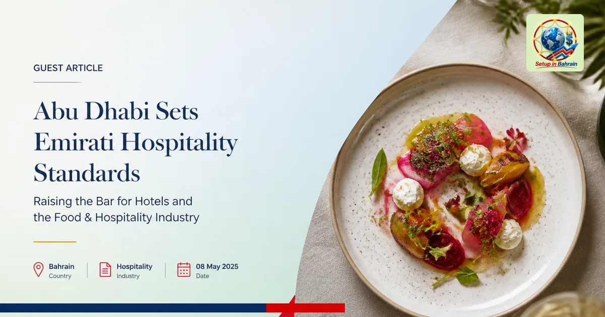 Editorial visual representing one concrete editorial subject illustrating Abu Dhabi sets Emirati Hospitality Standards for ho