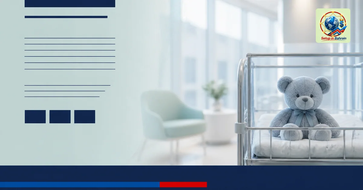 A clean, editorial-style cover scene with a left navy-panel area for text and a right-side abstract medical visual set agains