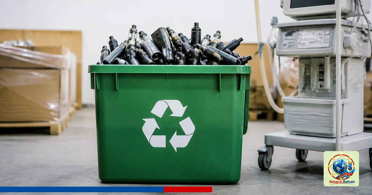 Editorial visual representing one concrete editorial subject illustrating Recycle vapes and medical equipment at CHaRM: what 