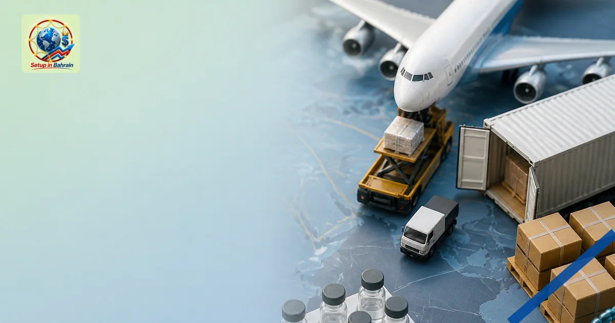 Editorial visual representing unbranded cargo shipping operations illustrating UAE expands US healthcare partnerships in geno
