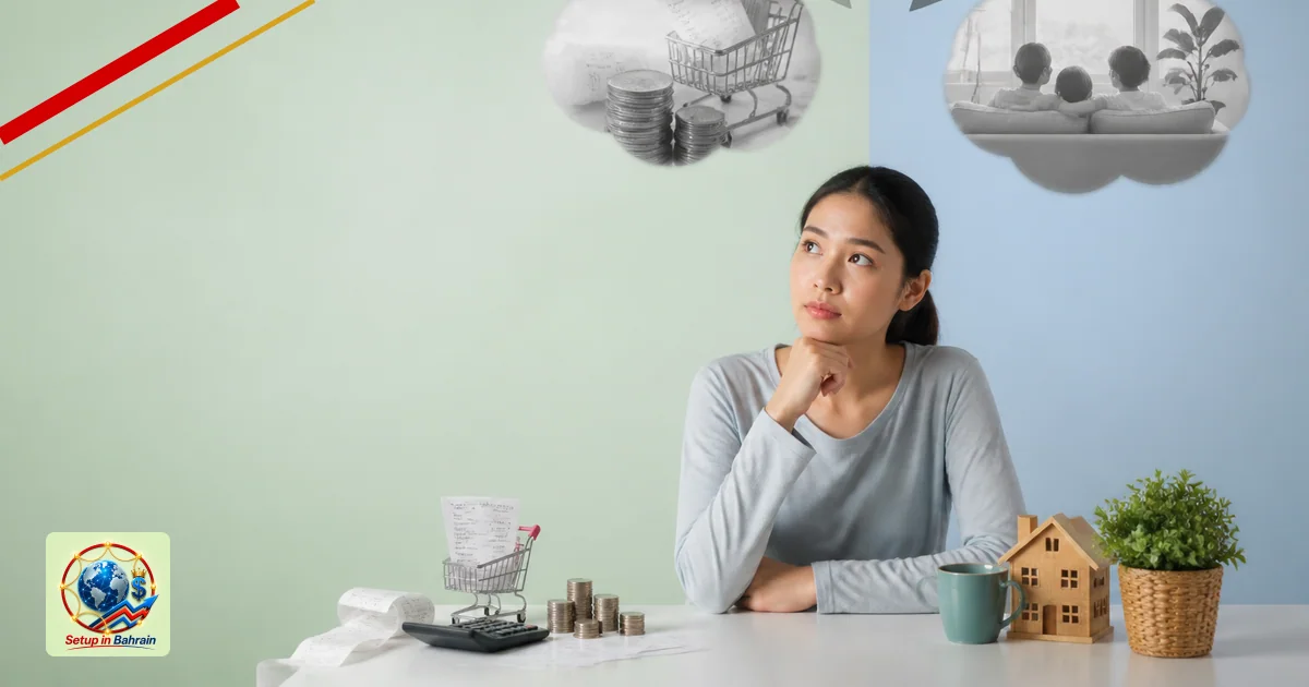 Editorial visual representing one concrete editorial subject illustrating Singapore family finds higher costs after moving to