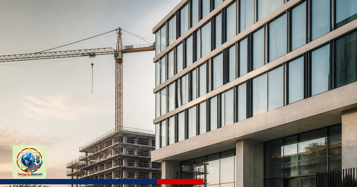 Editorial visual representing commercial built environment illustrating Cyprus property market remains strong but faces risin