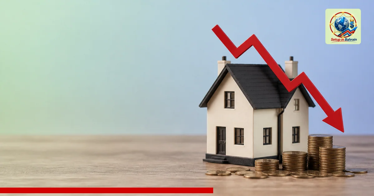 Editorial visual representing one concrete editorial subject illustrating UK housing demand falls as mortgage rates rise to t