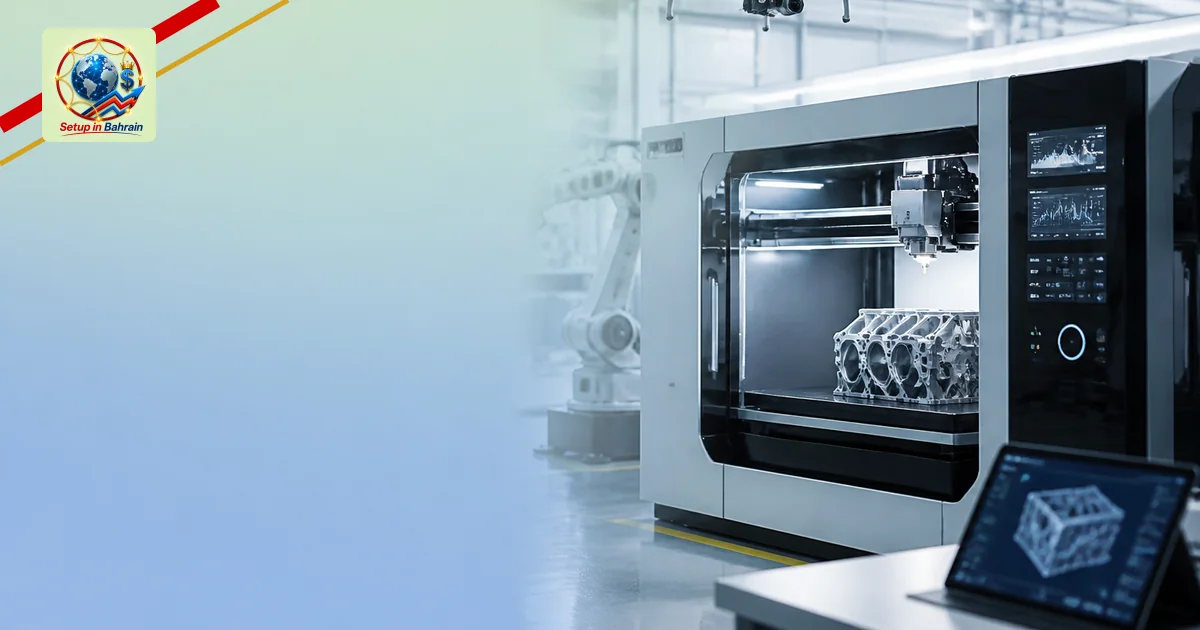 Editorial visual representing clear technical system or tool illustrating Advanced manufacturing at IMTS 2026: 3D printing, A