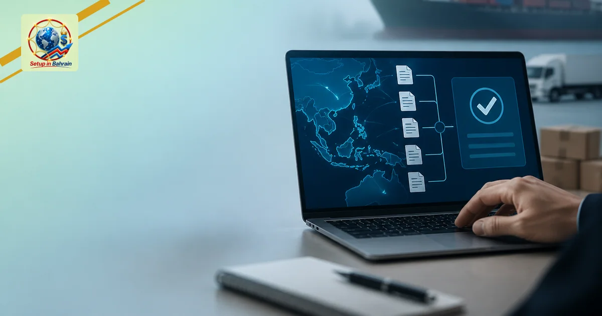 Editorial visual representing clear technical system or tool illustrating ASEAN digital transit aims to streamline cross-bord