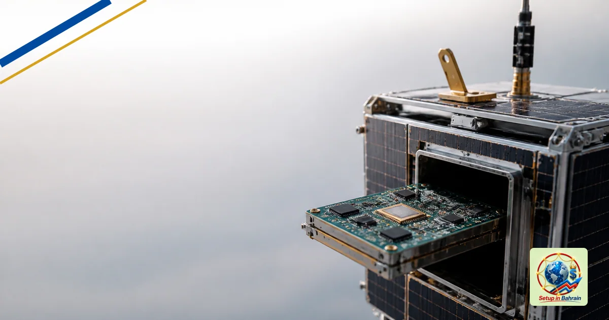 Editorial visual representing clear technical system or tool illustrating Google Aims AI Chips in Space to Test Satellite Dat