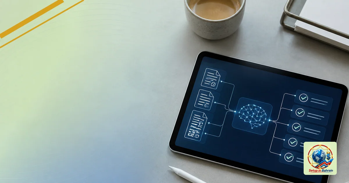 Editorial visual representing clear technical system or tool illustrating Holo uses AI to speed UAE mortgage submissions