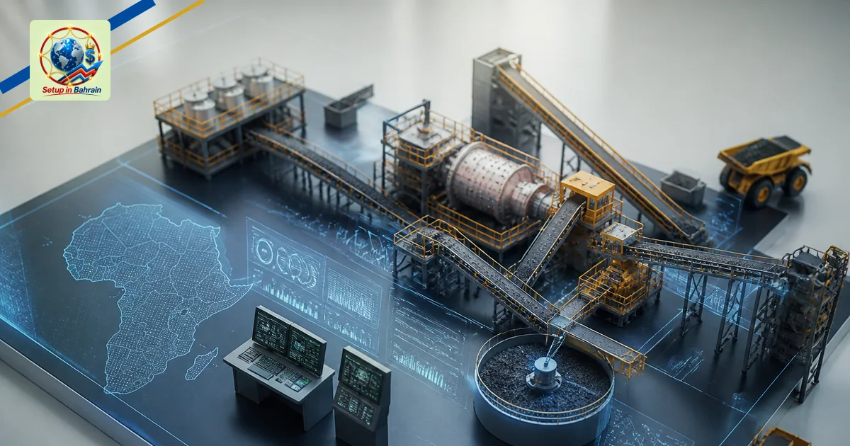 Editorial visual representing clear technical system or tool illustrating New framework links digital tech and mineral proces