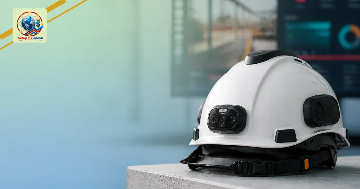 Editorial visual representing clear technical system or tool illustrating SenseHuman AI builds AI-powered hardhat for site sa
