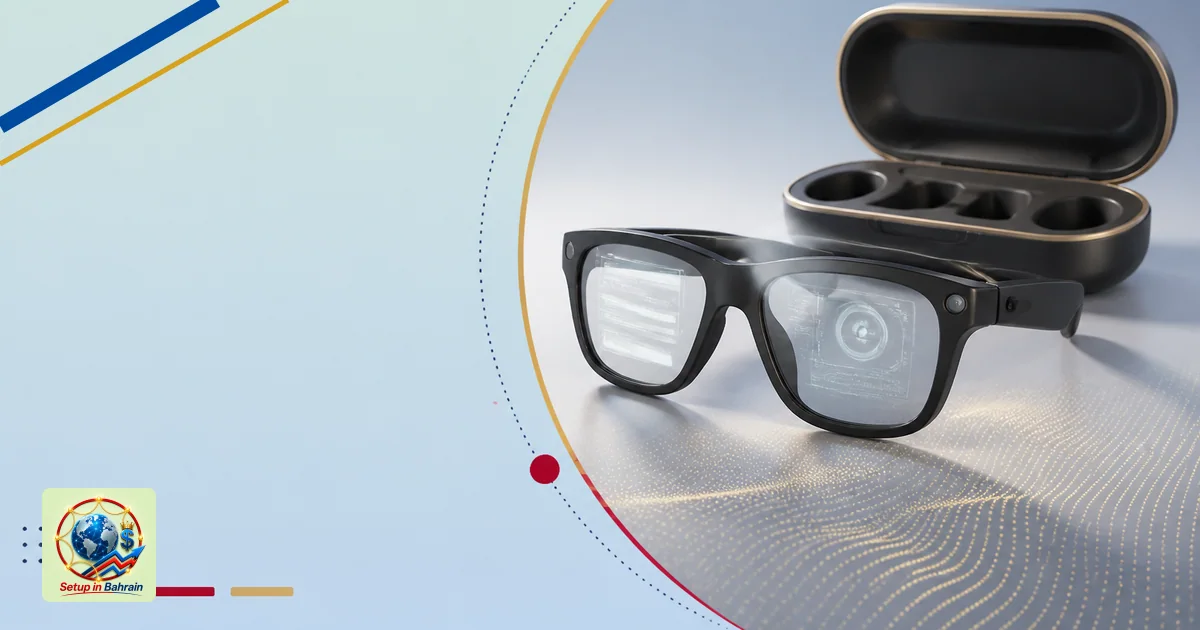 Editorial visual representing clear technical system or tool illustrating Snap SPECS AR Glasses with Anticipatory AI and New