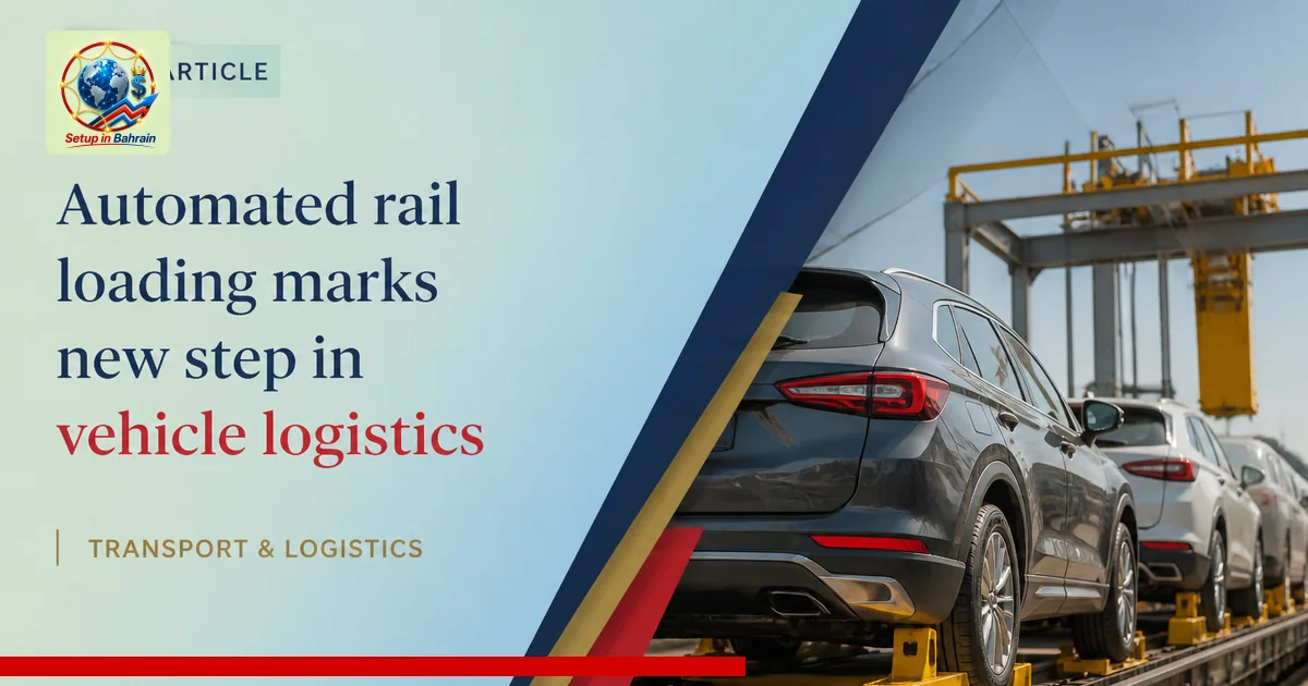 Editorial visual representing one concrete editorial subject illustrating Automated rail loading marks new step in vehicle lo