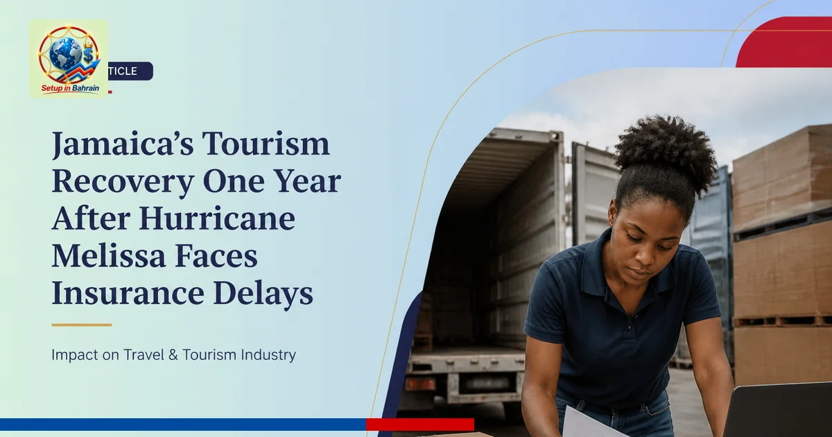 Editorial visual representing one concrete editorial subject illustrating Jamaica’s tourism recovery year after Hurricane Mel